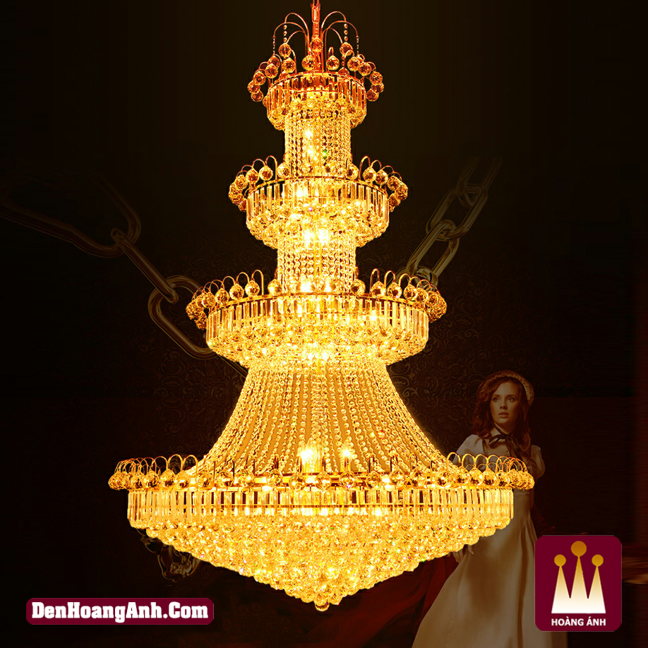 đèn chùm pha lê khách sạn đẹp