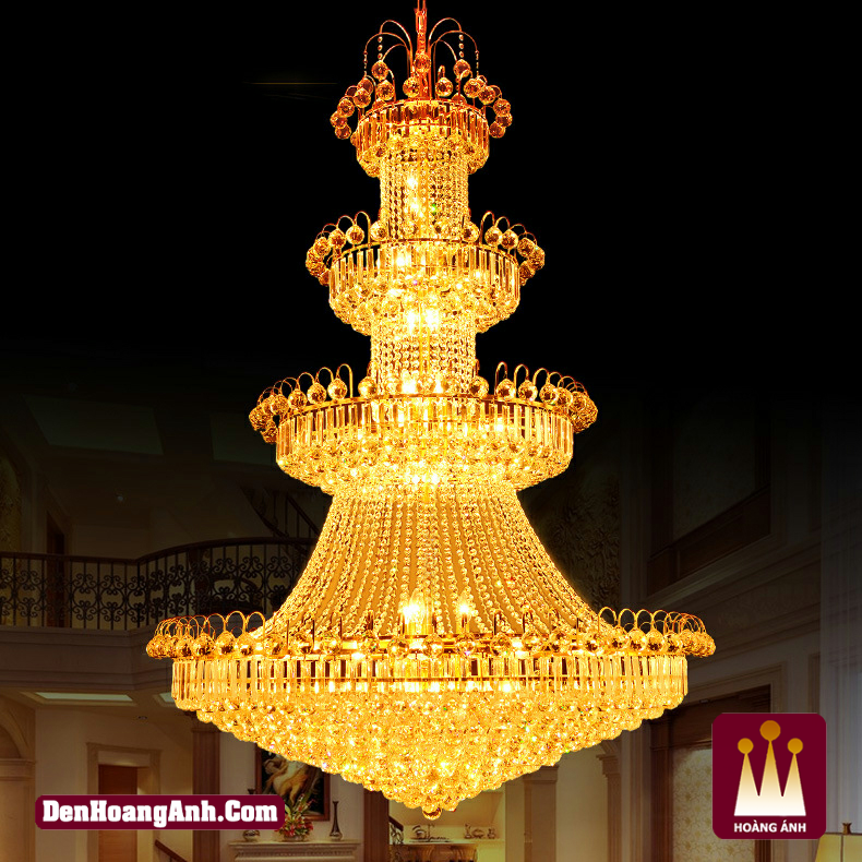 đèn chùm pha lê khách sạn đẹp